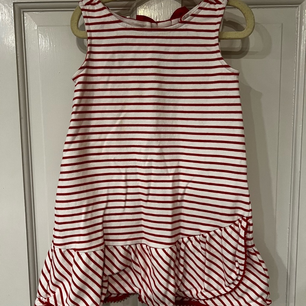 Janie and Jack Striped Red and White Dress